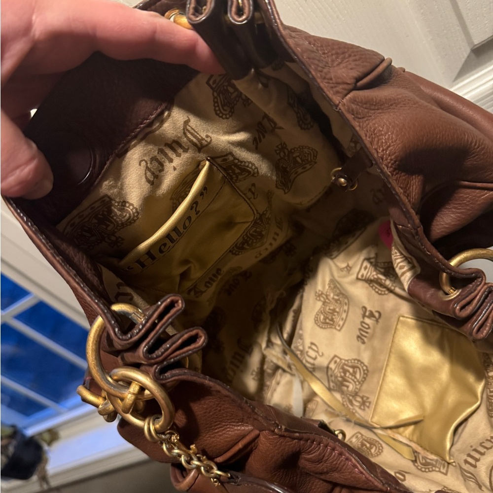 Juicy Couture Brown Shoulder Bag with Heart Charm - Picture 5 of 5